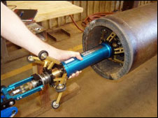 Inserting sensor into pipe